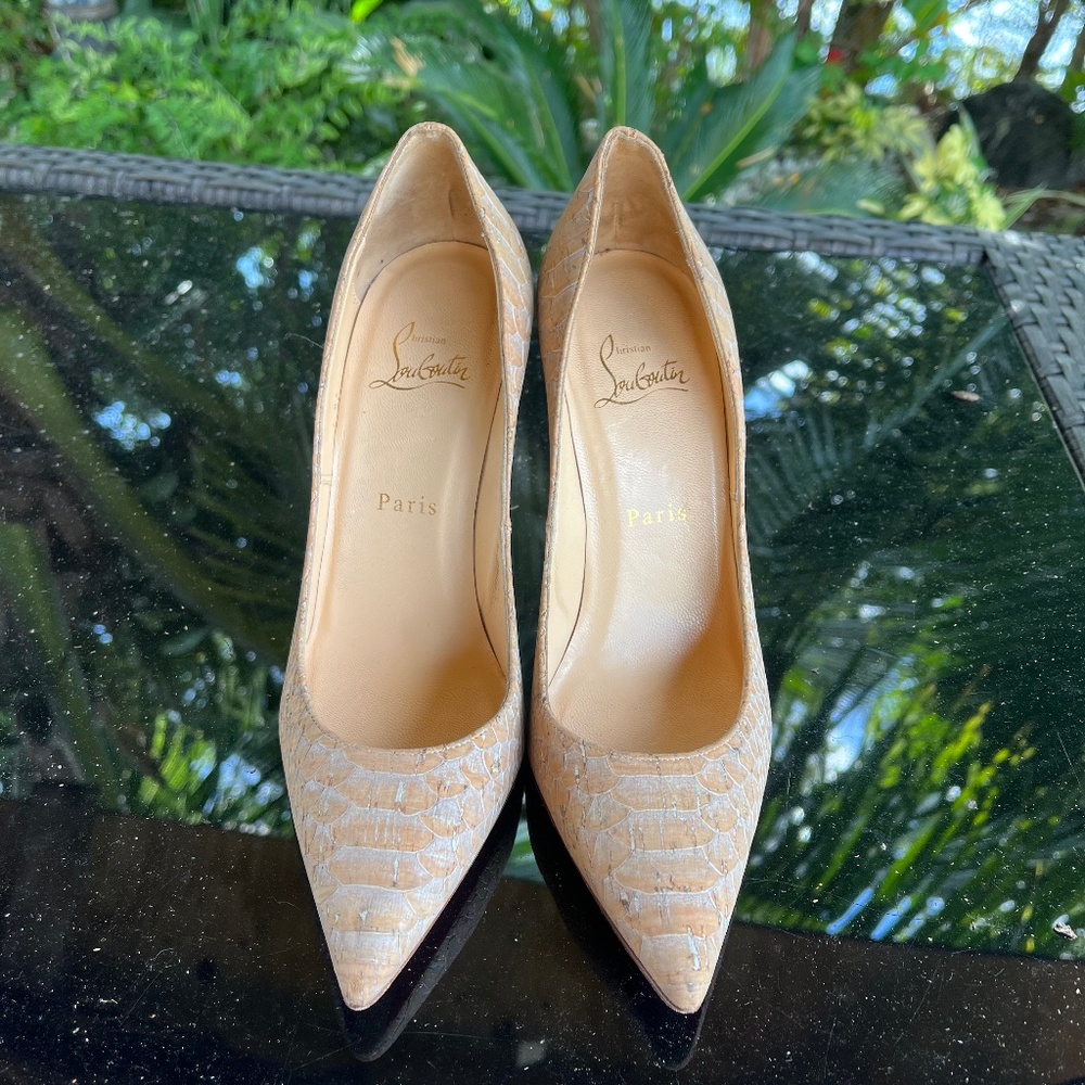 Christian Louboutin Pointed Cork Pumps